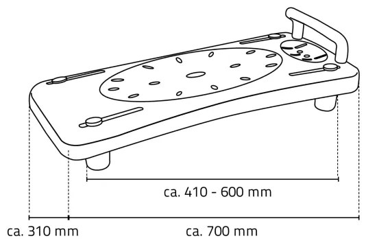 Ridder - Sedile per vasca con maniglia 31x70 cm bianco