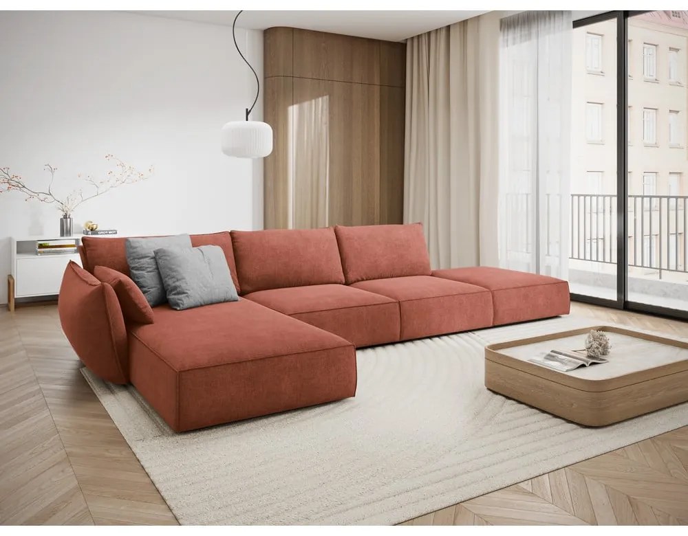 Divano angolare rosso (angolo sinistro) Vanda - Mazzini Sofas