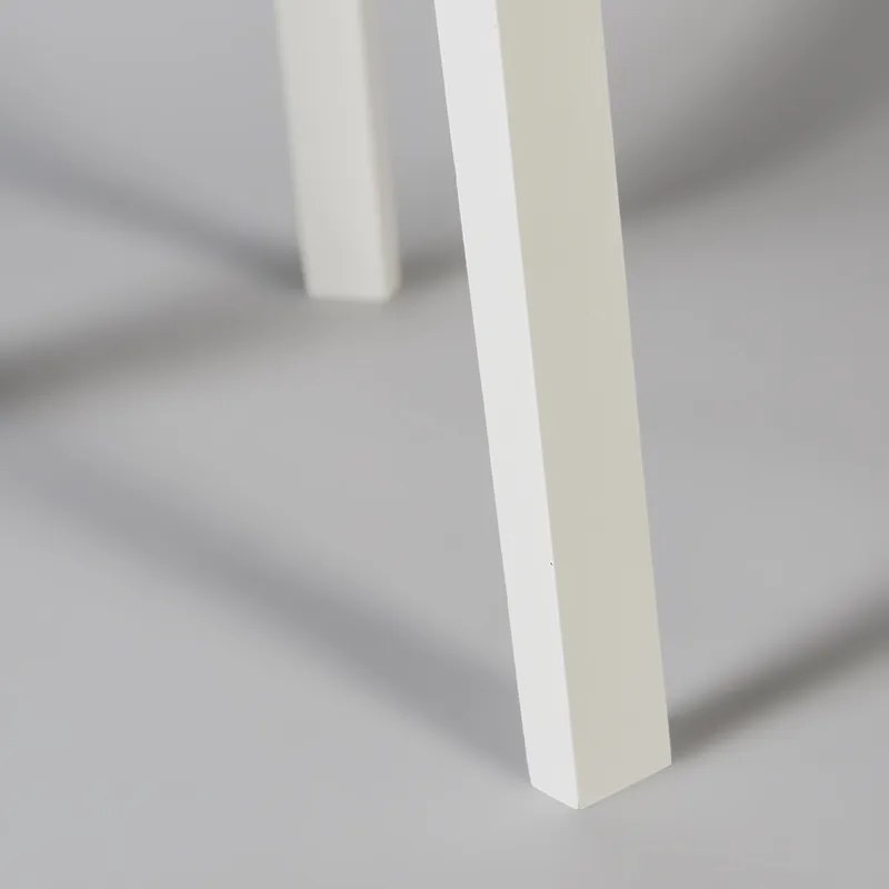 Lampada da terra treppiede bianca con paralume nero 50 cm - Puros