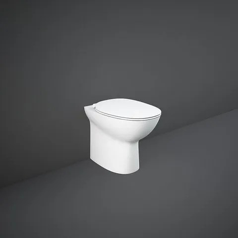 WC Filo Muro In Ceramica Bianco Rimless Morning RAK Ceramics + Copriwater