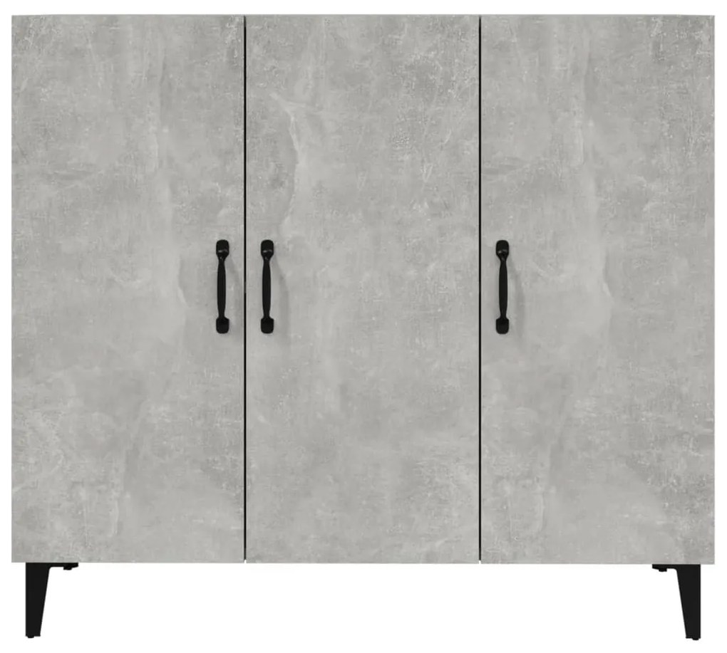 Credenza grigio cemento 90x34x80 cm in legno multistrato