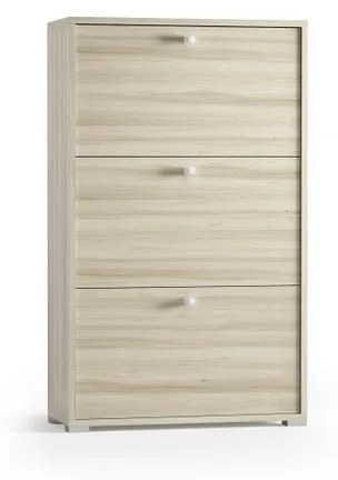 Scarpiera Olmo 3 ante doppia profondità L 67 x H 147 x P 28 cm 18 paia, beige