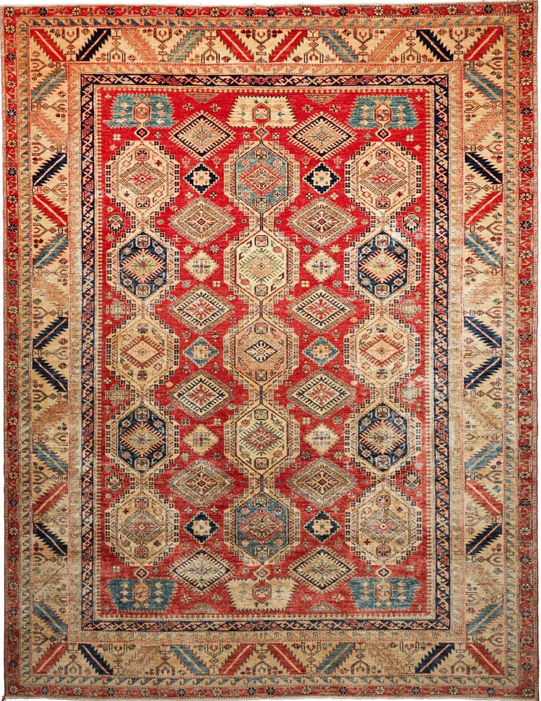 Kazak Tappeto 280x350 Rosso (Pakistan) Annodato A Mano
