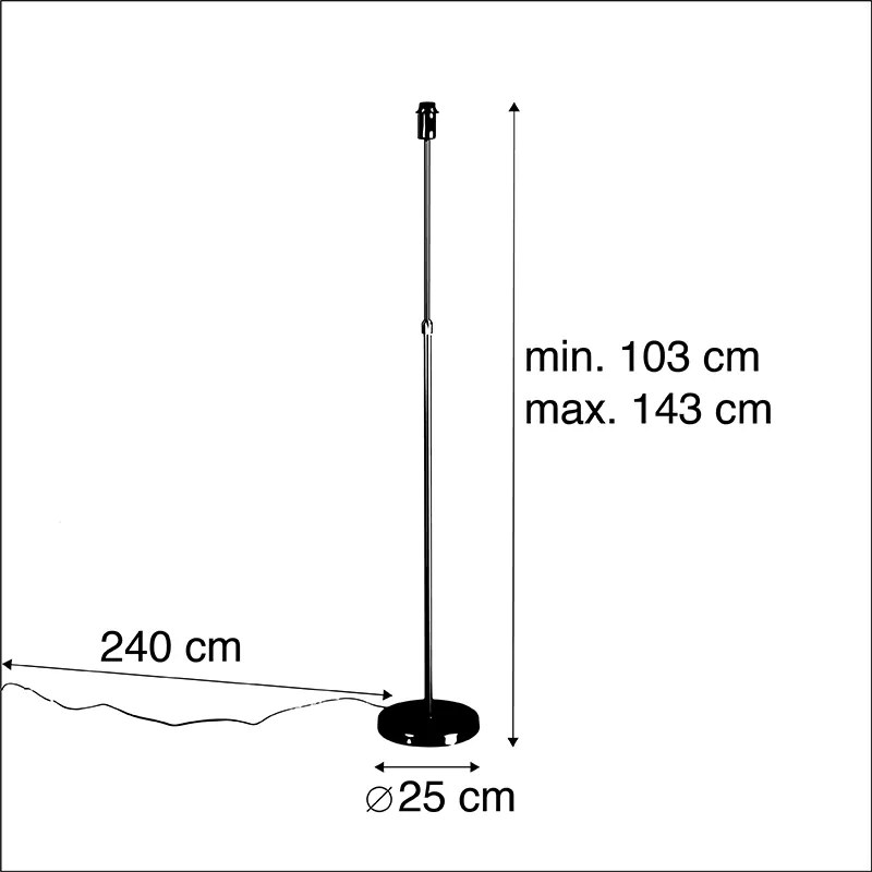Lampada da terra nera regolabile - Parte