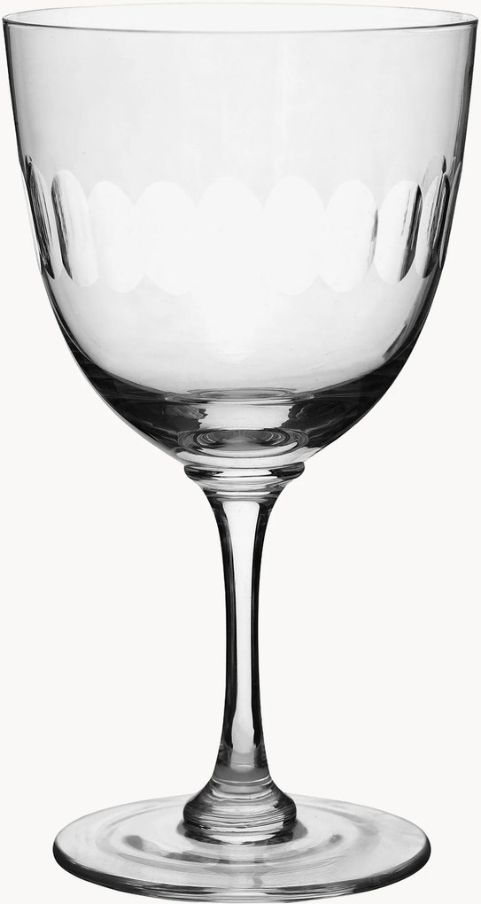 Set di 4 bicchieri da vino in cristallo soffiato Lens