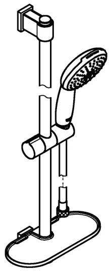 GROHE 26952001 - Set doccia VITALIO START 110 600 mm cromo lucido