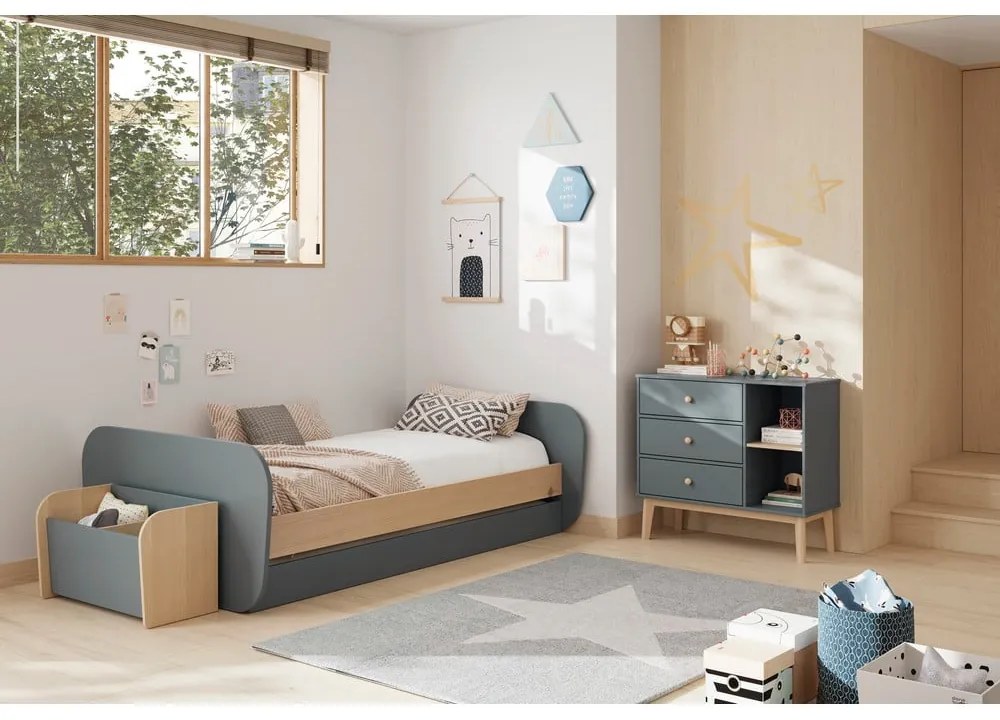 Cassettiera per bambini verde polveroso 90x81x40 cm Esteban – Marckeric