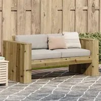 Divano da Giardino 2 Posti 134x60x62 cm Legno Impregnato Pino 844626