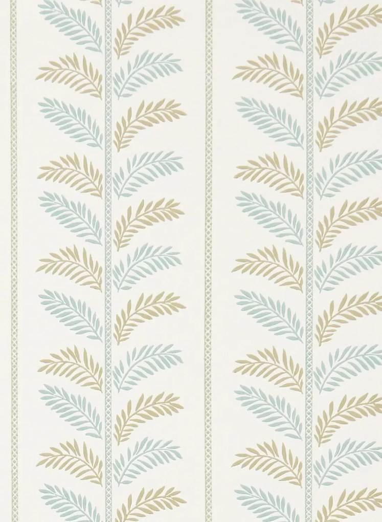 Nina Campbell Tapete Plumier - Aqua/ Beige
