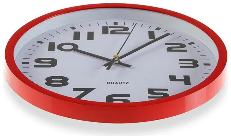 Orologio da Parete Rosso Plastica (3,8 x 25 x 25 cm)