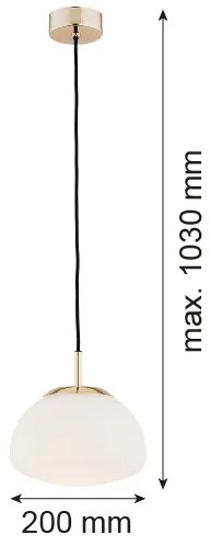 Argon 4352 - Lampadario a sospensione con filo TRINI 1xE27/15W/230V oro