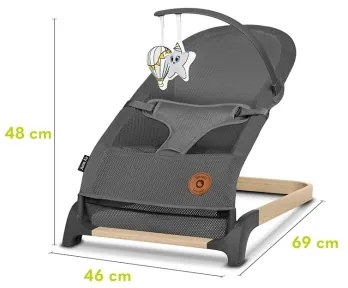 Lionelo - Dondolo per bambini JUNE grigio