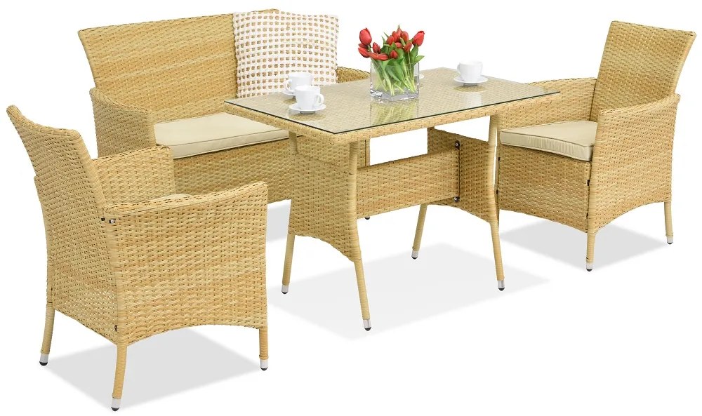 Mobili da giardino in polyrattan Valetta Garden Point beige