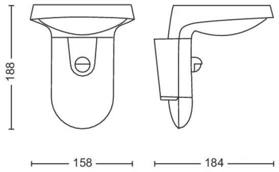 Philips TYLA LED 9W 230V 2700K IP44 lampada da parete esterna con sensore