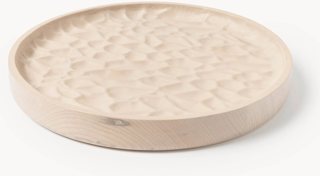Vassoio decorativo in legno di frassino Camila, Ø 25 cm