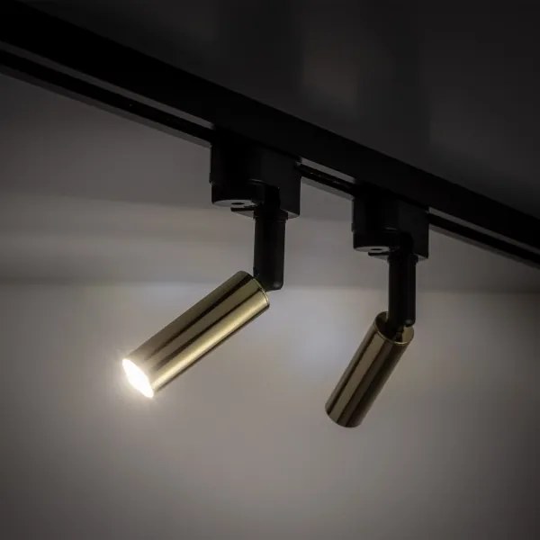 Faretto LED per sistema a binario LAGOS 1xG9/3W/230V oro/nero