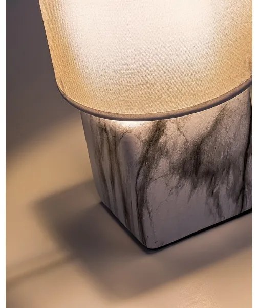 Rabalux 74069 - Lampada da tavolo NALISA 1xE14/40W/230V bianca/effetto marmo