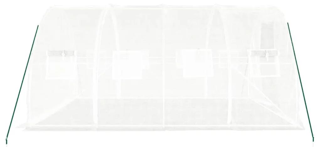 Serra con Telaio in Acciaio Bianco 12 m² 4x3x2 m