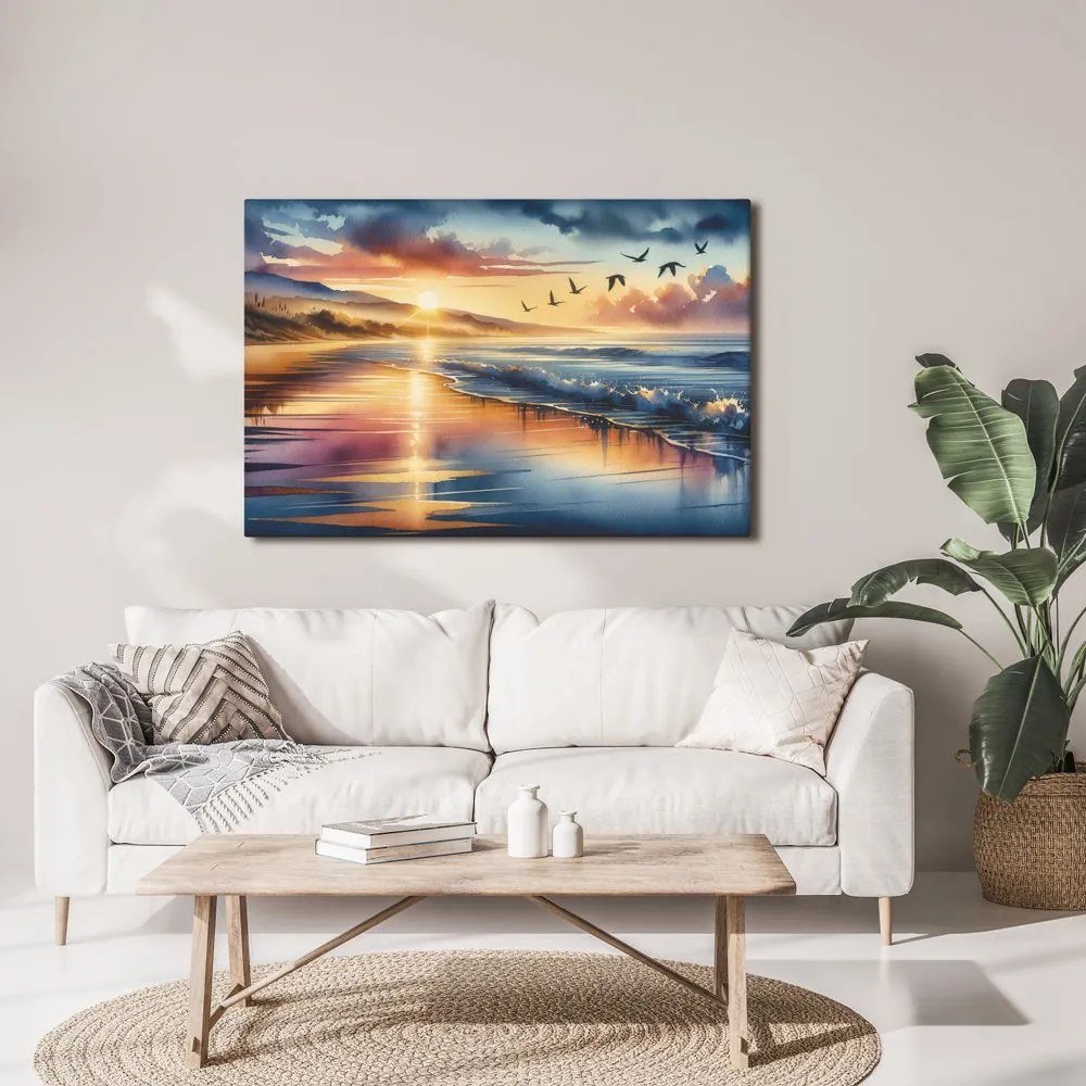 Quadro su tela – Spiaggia al tramonto