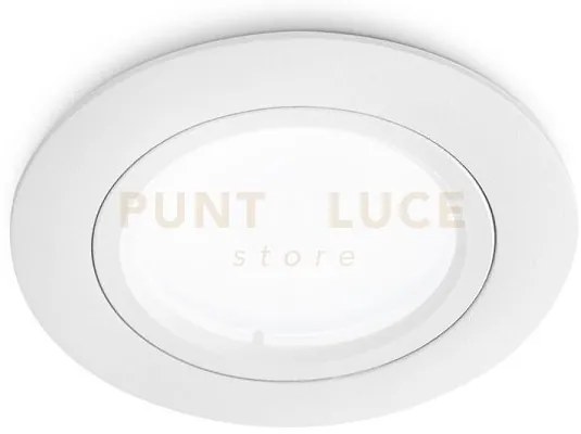 Gfa310- faretto tondo d.7,8cm 1 luce attacco gu10 bianco ip44 da in...