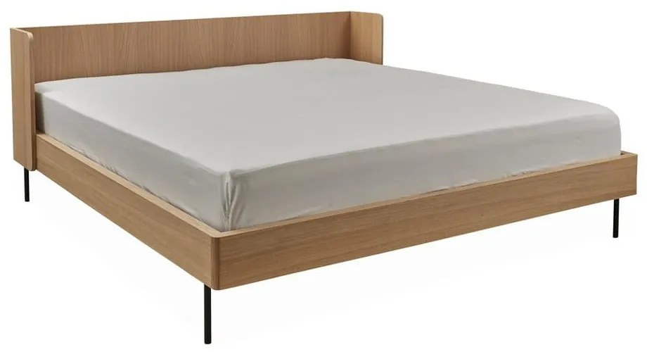 Letto matrimoniale colore naturale in rovere 160x200 cm Wrap - Bonami Selection