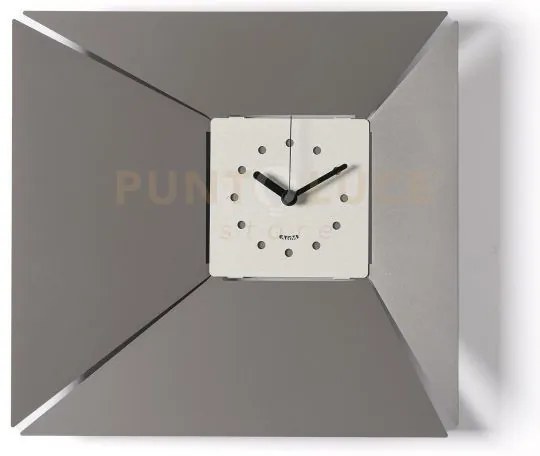 Orologio da parete minimal illusio fango/avorio in ferro 42x5x40h cm