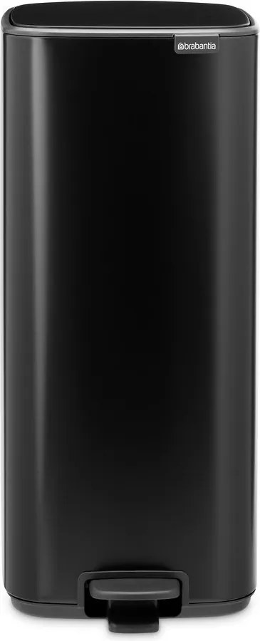 Cestino per la spazzatura nero opaco in acciaio con pedale 30 l Bo – Brabantia