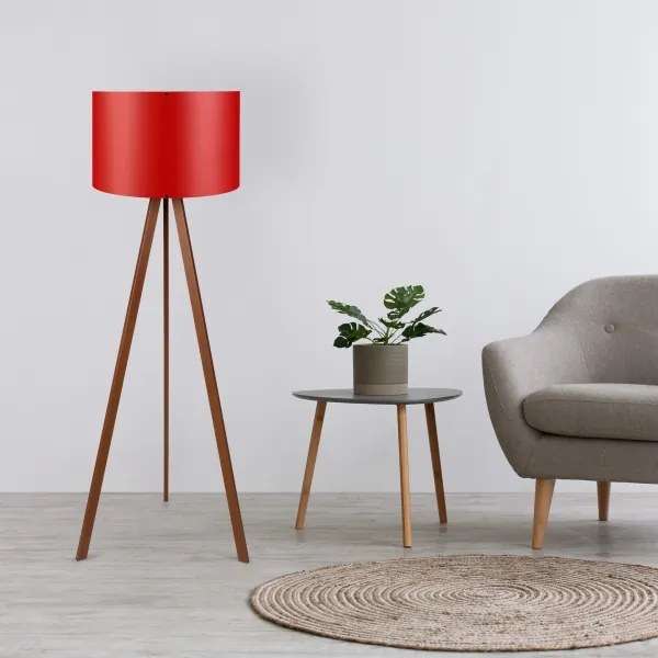 Lampada da terra AYD 1xE27/40W/230V rosso/marrone