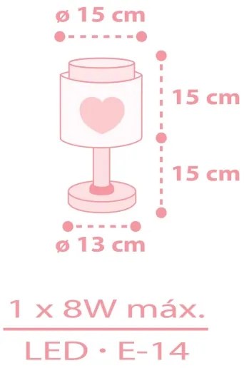 Dalber 76011NS - Lampada da comodino LED per bambini BABY DREAMS 1xG4/4W/230V rosa