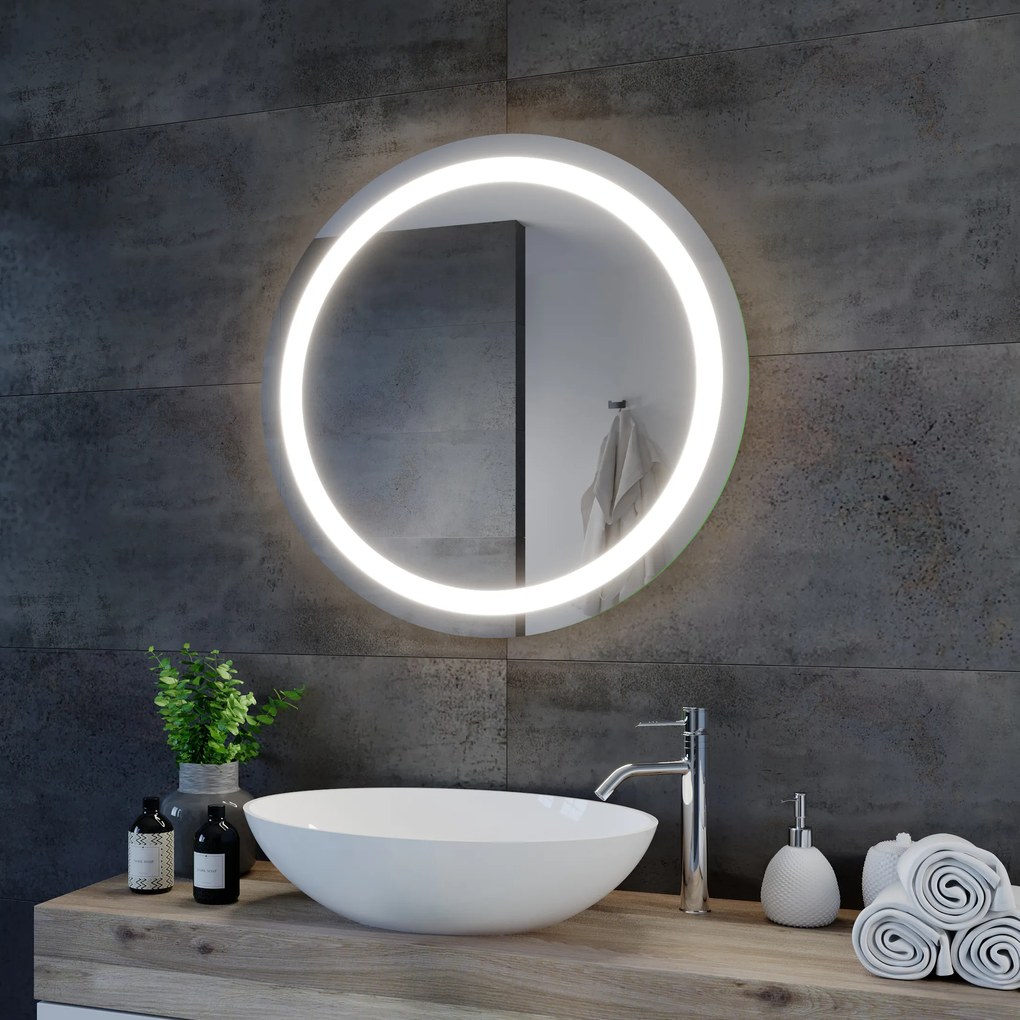 Specchio rotondo con illuminazione LED C4