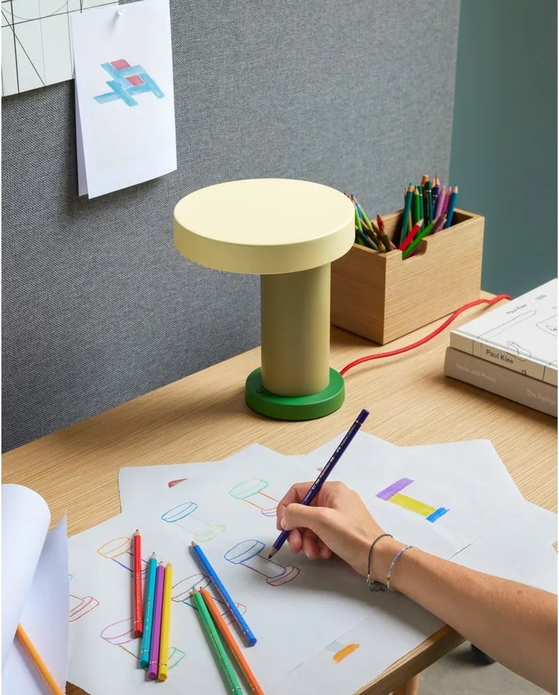 Lampada da tavolo verde (altezza 25 cm) Magic - Hübsch