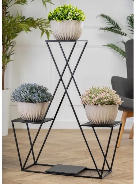 Portafiori 95x78 cm nero