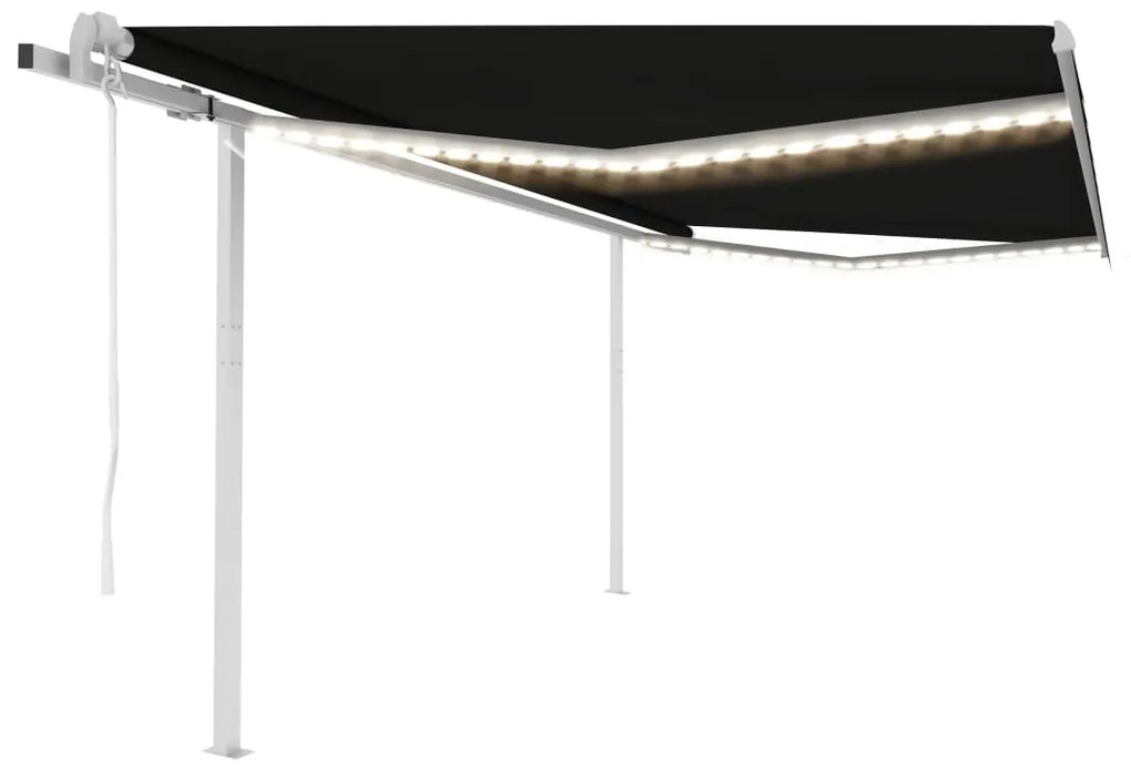 Tenda Automatica Con Sensore Vento E Led 4,5x3 M Antracite /