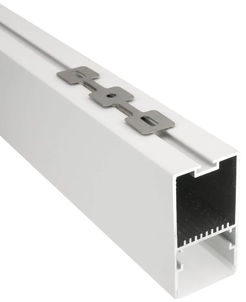 Plafoniera Lineare Bianca da soffitto in Alluminio per Striscia LED 1 e 2 metri Variante Lunghezza 1 Metro