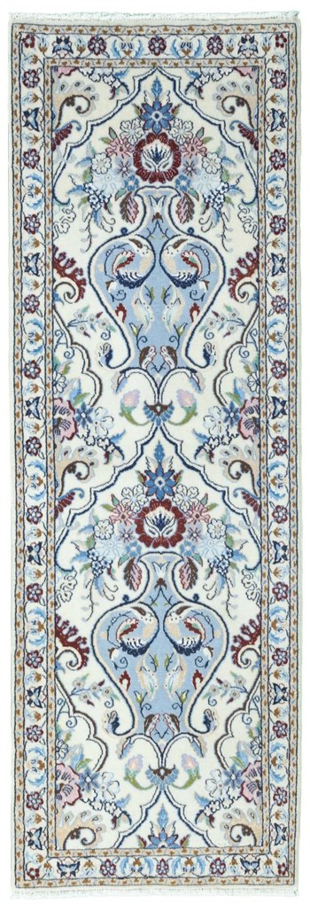 Nain Tappeto persiano 50x150 Beige (Iran) Annodato A Mano