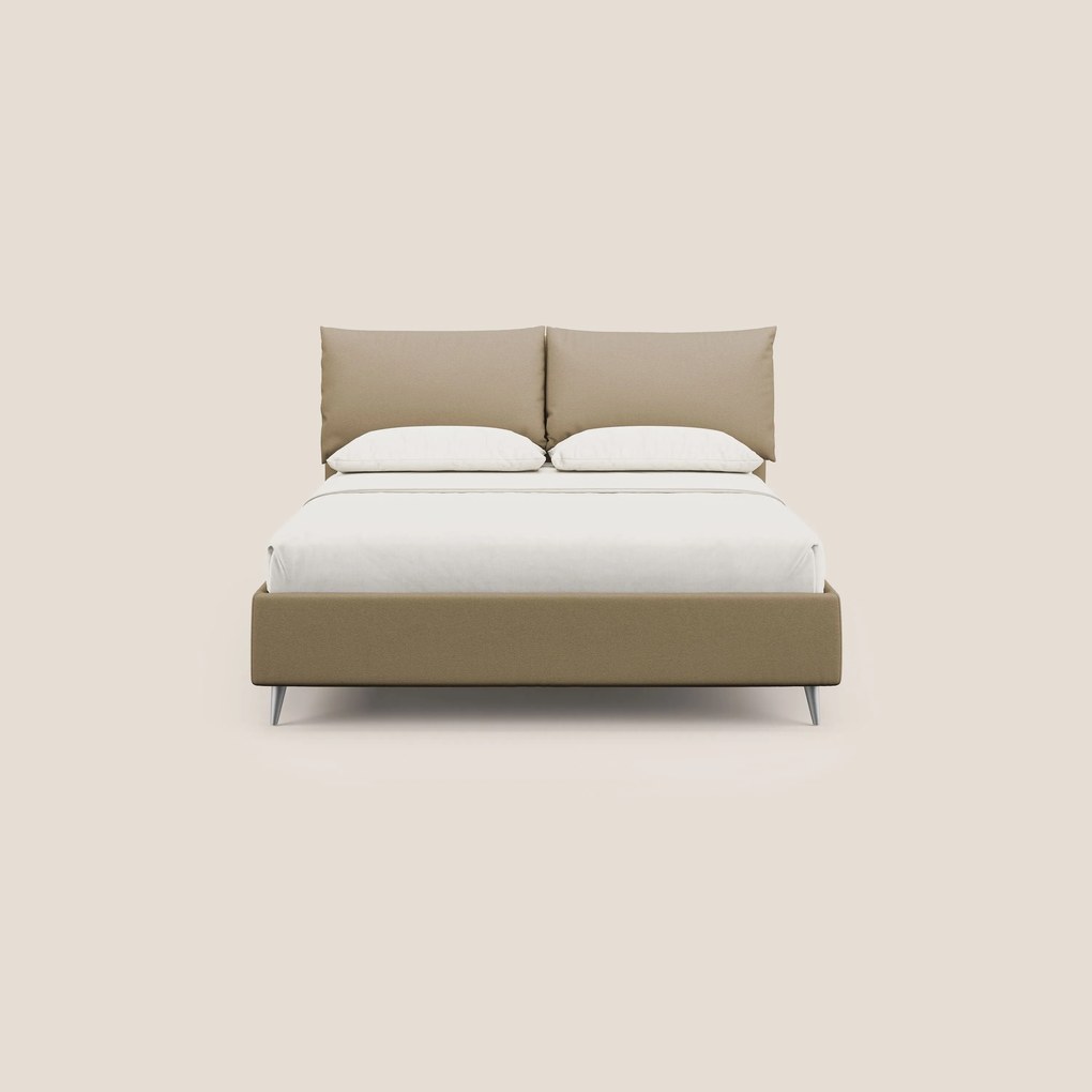 Elsa letto imbottito con vano contenitore in tessuto smacchiabile T05