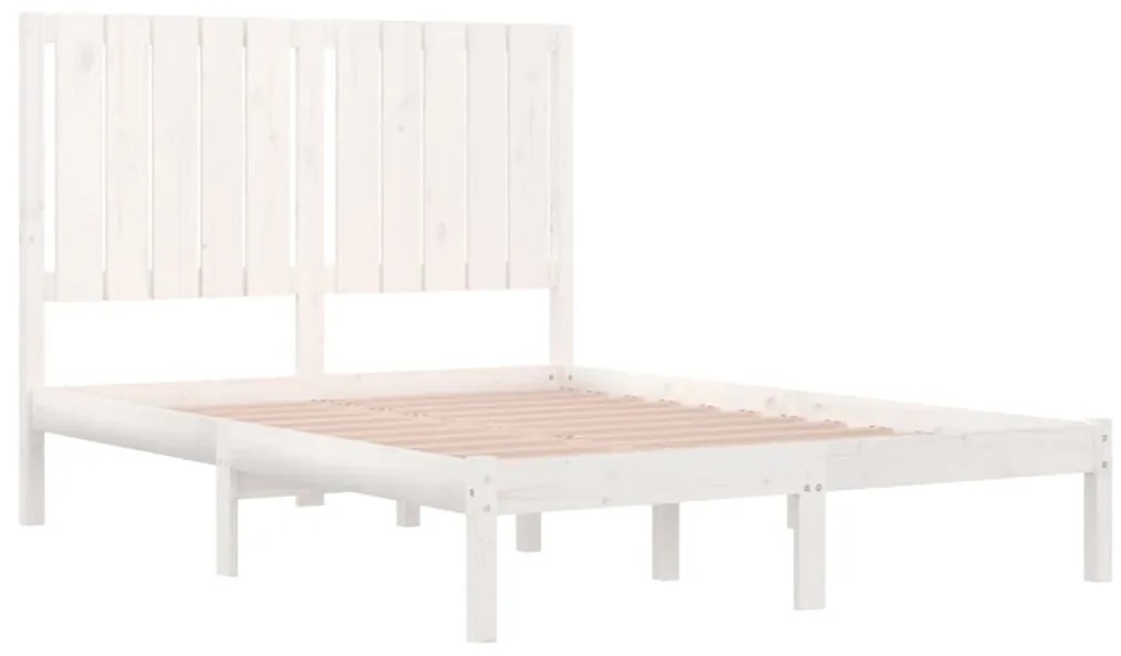Giroletto bianco in legno massello 120x190 cm small double