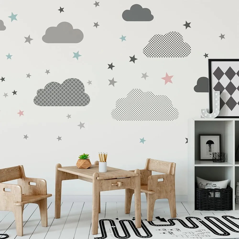 Adesivo murale Nuvole scandinave dall'estremo nord - Ambiance