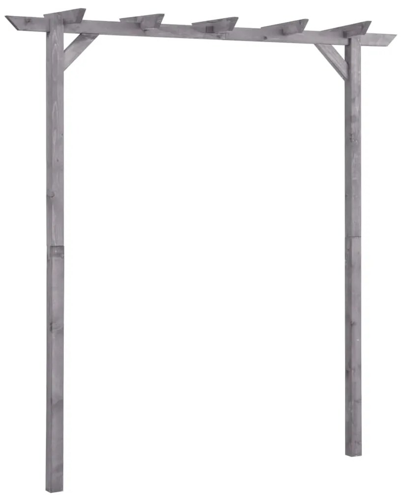 Pergolato Da Giardino Grigio 200x40x205 Cm İn Pino Impregnato /