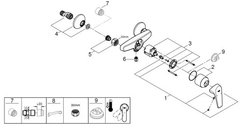GROHE 23771000 - Miscelatore doccia START FLOW, cromo lucido
