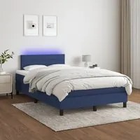 Letto a Molle con Materasso e LED Blu 120x200cm in Tessuto cod mxl 59539