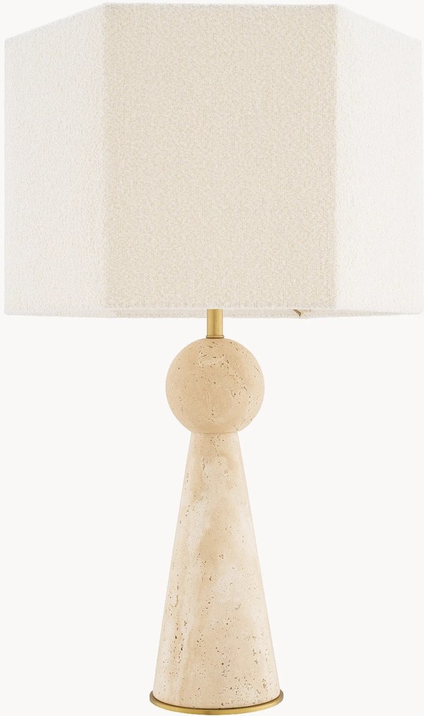 Lampada da tavolo in travertino Novak