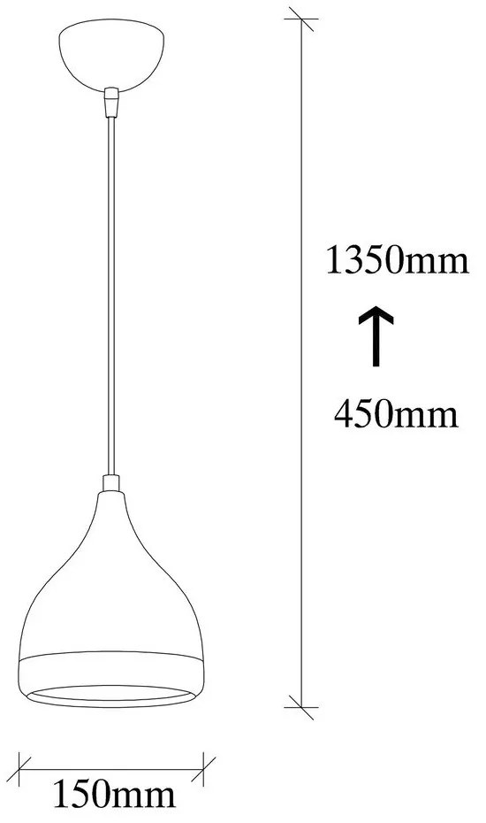 Lampadario nero/color rame ø 14 cm Yildo – Opviq lights