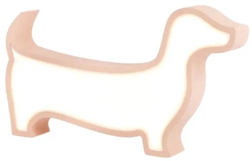 Lampada da tavolo LED per bambini DOG LED/12W/230V rosa