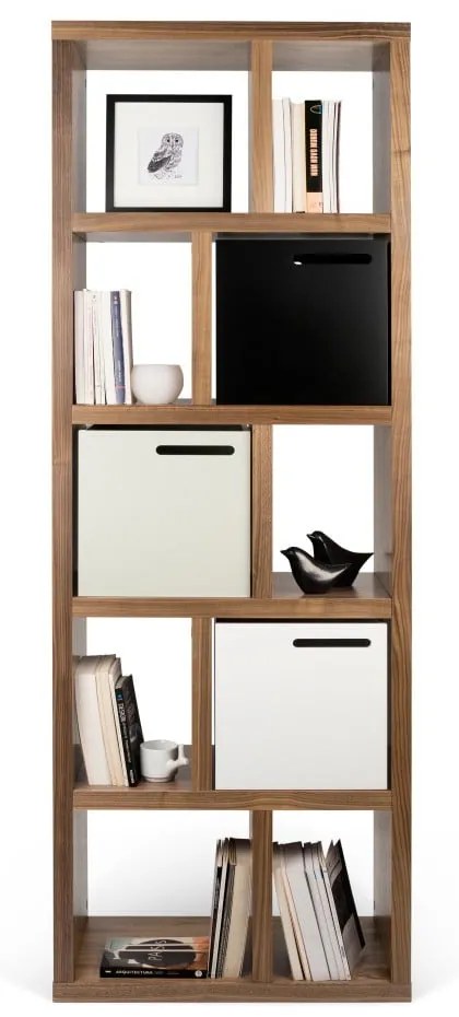 Libreria marrone effetto noce 70x198 cm Berlin - TemaHome