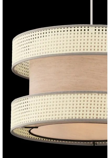 Lampadario a sospensione con cavo HALO 1xE27/60W/230V beige/crema