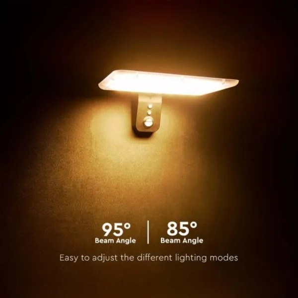 Lampada solare da parete LED con sensore 15W 3,2V 4000K/6000K IP65 nera