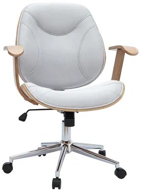 Sedia da ufficio design tessuto grigio chiaro YORKE