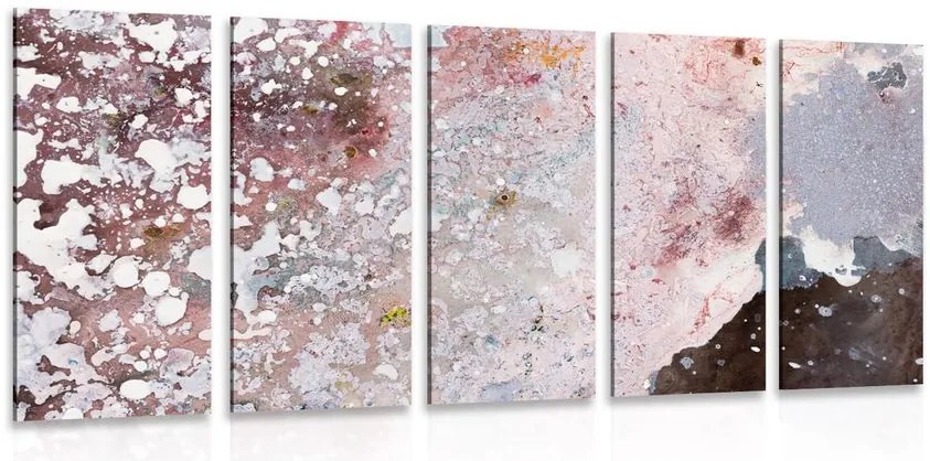 Quadri 5 pezzi – Astrazione in toni delicati