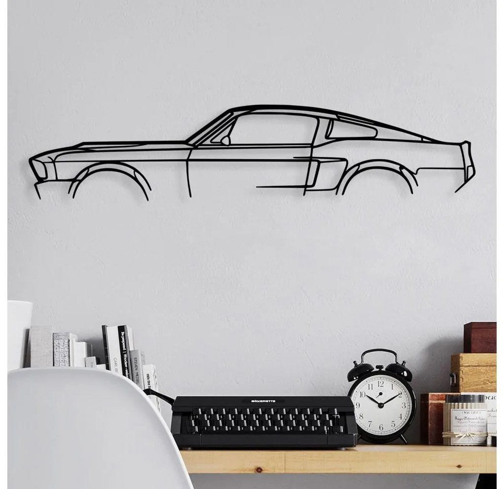 Decorazione da muro 70x15 cm car metallo